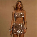 New Metal Sequin Sexy High - Waisted Skirt For Women - View 2 | SAMAG