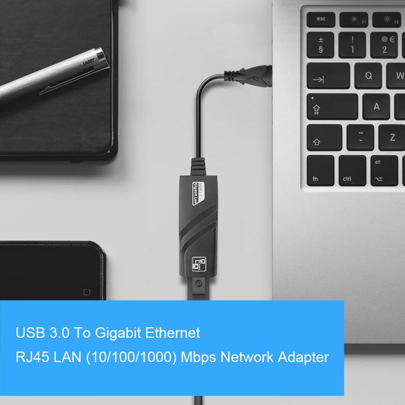 USB3.0 100/1000Mbps Wired USB & Type C To Rj45 Lan Ethernet Adapter Network Card for PC Macbook Windows 10 - Visuel 4 | SAMAG