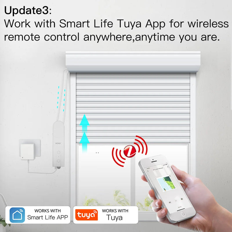 MOES ZigBee Smart DIY Motorized Roller Blinds/Shades Drive Motor Hub Tuya Smart Life APP Alexa Google Home Voice Control
