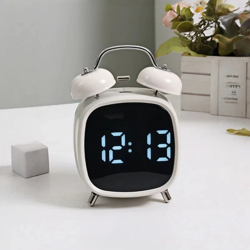 New Alarm Concise And Practic Clock Double Bell Super Loud for Heavy Sleepet Mode 12/24H Night Anti-disturb Table LED Clock