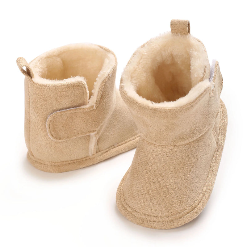 New Baby Boots For Winter Warmth 0-18M Newborn Baby Velcro Soft Sole Anti Slip Front Shoes Baby Shoes Warm Snow Boots