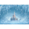 Ice Castle Girls Princess Birthday Party Decor Photography Backdrop Blue Curtains Photozone Background Photo Studio Shoots Props