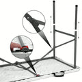 4FT/6FT Plastic Folding Table, Shooting Table, HDPE Portable Picnic Table Outdoor, For Camping, Party, Wedding, Picnic