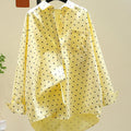Pure Cotton Cute Dot Shirt Women Fall Long Sleeve Fashion - View 2 | SAMAG