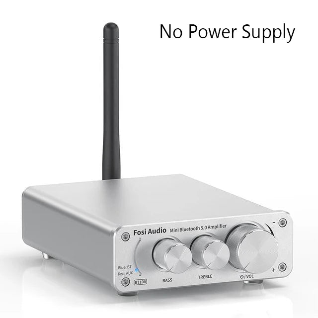 Fosi Audio BT10A Mini Bluetooth Amplifier 2 Channel Amp for Home Speakers Treble & Bass HiFi Stereo Sound Amplifier 50W*2