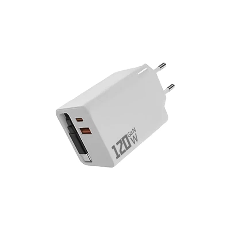 3 In 1 120W GaN Charger USB Type C Fast Charging Phone Charger Adapter With Retractable USB C Cable Wall Plug For iPhone Huawei
