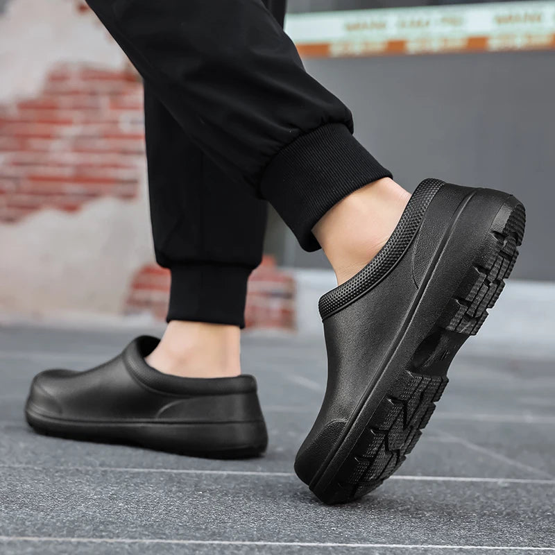 Men's casual non-slip soft-sole EVA rain shoes Four Seasons New Light Chef Kitchen work shoes Outdoor Fishing Walking Water Shoe