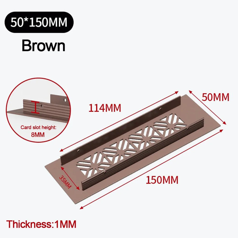 Aluminum Alloy Vents Cover Rectangle Louver Ventilator Grille Cover Breathable Mesh 50/80mm Wide Air Vent Decor