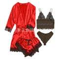 European and American Sexy Women's Pajamas Four-piece | SAMAG
