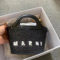 Elegant Mini Tote Bag with Leather Edges & Unique Cutout Handle