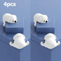 4Pcs Baby Silicone Corner Protectors Table Corners Bear Collision Protectors Children's Collision Protectors Safety Protection
