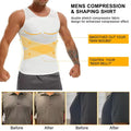 Men's Shapewear Tank Top Gynomastica Sleeveless Vest Cross Mesh Suit 3XL Compression Shirt for Men Slimming Undershirt Tummy Control Body Shaper Breathable Waist Trainer Underwear Soft Back Support Fitness
