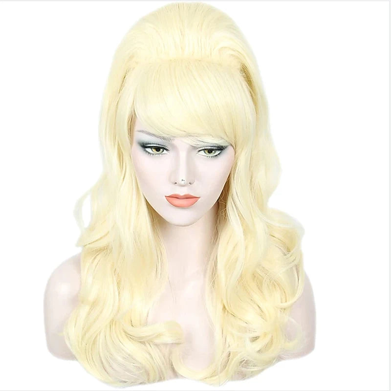 HAIRJOY Beehive  Wig Womens Curly  Long Heat Resistant Synthetic Hair Cosplay Wigs