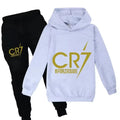 3-12 Years Spring Autumn Football CR7 Print Hoodie+Pants | SAMAG