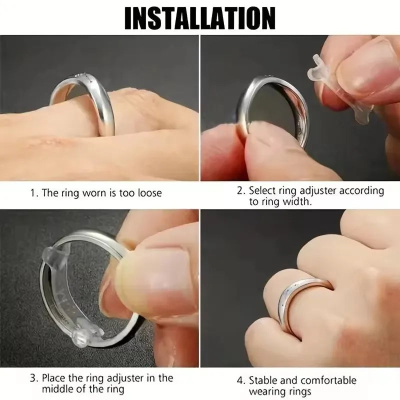 12Pcs 1 Set Ring Adjustment Pad Size Adjuster Fixed Reduction - Visuel 6 | SAMAG