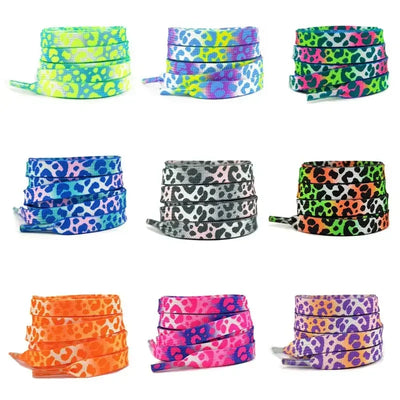 Colorful Shoelaces Leopard Print Fashion Flats Shoe Laces | SAMAG