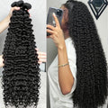 30 40 Inches Deep Wave 100%  Human Hair Bundles Remy Hair Extensions Unprocessed 1 3 4 Bundle Curly Natural Color Brazilian Hair