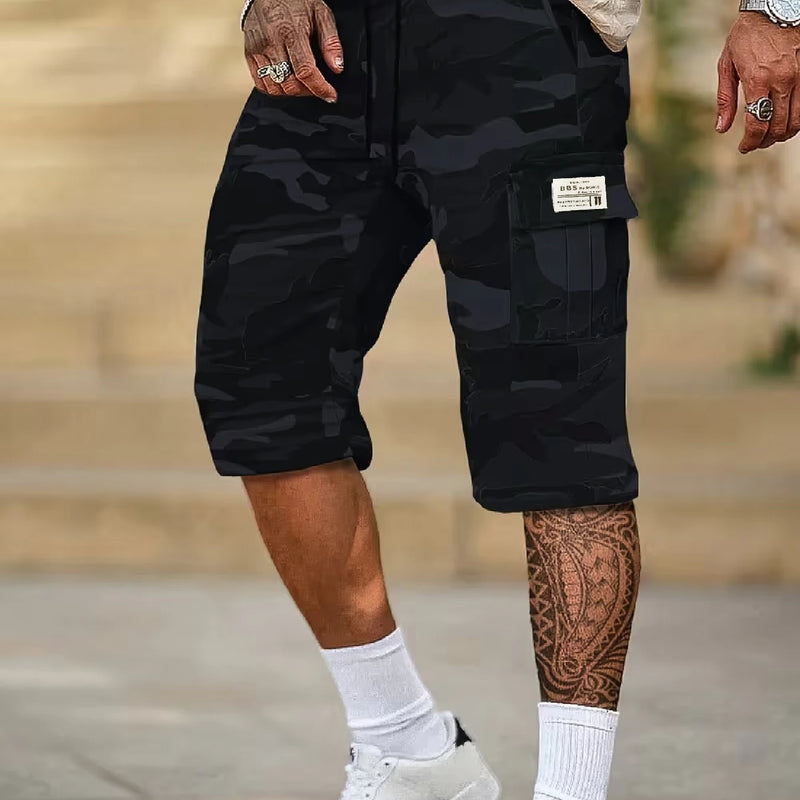 Men's Casual Cargo Shorts - All-Over Print, Non-Stretch | SAMAG
