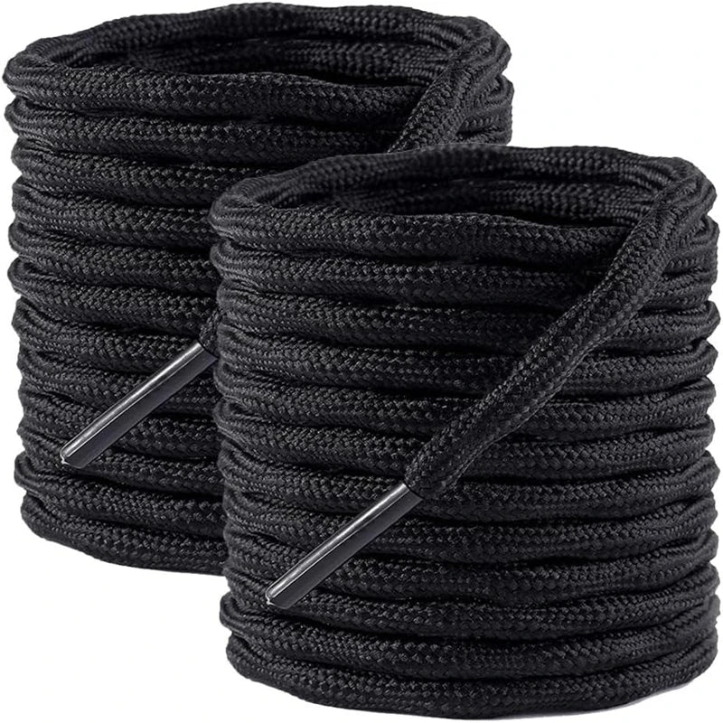 Round Wave Shape Non Slip Heavy Duty and Durable Outdoor Climbing Shoelaces Hiking Shoe Laces Shoestrings 2 Pair