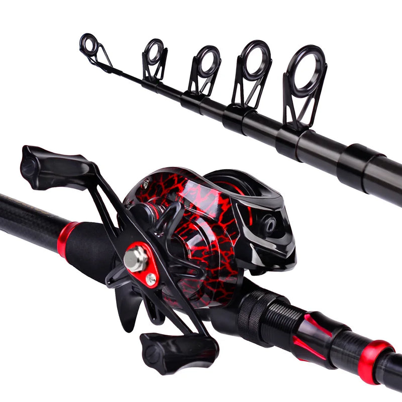 Carbon Fiber Long Casting Baitcasting Sea Rod Reel Combo | SAMAG