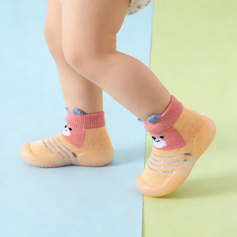 2026 New Baby Socks and Shoes Colorful Cute Children's Soft Soled Rubber Shoes for Boys and Girls Toddlers' Walking Shoes