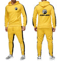 Spring Autumn CAN - AM BRP Logo Print Casual Long Sleeve Hoodies+Jogger Sweatpants Suit Men's Solid Color - View 3 | SAMAG