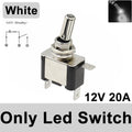 Auto Car Boat Truck Illuminated Led Toggle Switch ON OFF With Safety Aircraft Flip Up Cover Guard 12V20A Transparent