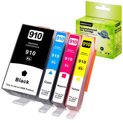 4Pack Compatible 910XL Ink Cartridges Black/Tir-Color | SAMAG