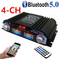12V 4 Channel Car Power Amplifier with Remote Control BT-998 Hifi Audio Home Digital Amplifiers Bass Power Bluetooth Amplifier