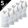 1/3/5 Pcs Men's Solid Color Simple Fashion Fitness Vest Plus Size Youth Sports Physical Education Class Sleeveless T-shirt Tight