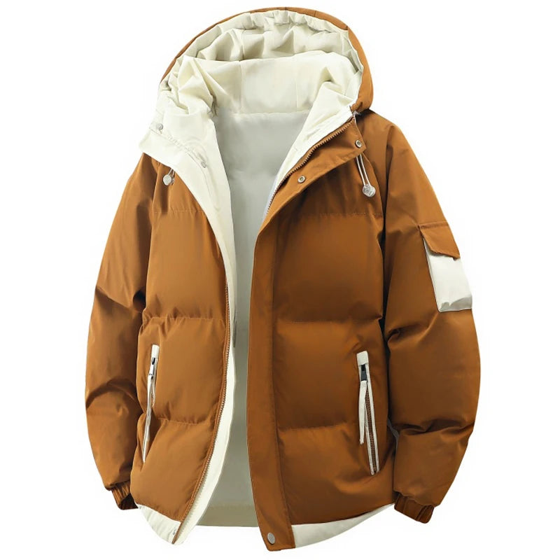 Men's Jacket Stand Collar mens Parka Winter New down jacket fleece Warm Jackets men business leisure coat baseball coats 8855