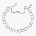 925 Sterling Silver  Vintage Love Heart Map Bracelet Fit DIY Pendant Gift Anniversary Party High Quality Jewelry