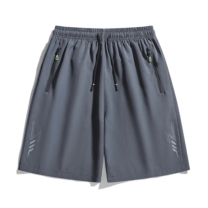 Men's Quick Dry Running Shorts with Drawstring and Zip Pockets - Ideal for Athletic Workouts and Gym - View 8 | SAMAG