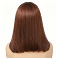 Chocolate Brown Bob Wigs 13x4 Lace Front Wig Bob Human Hair Brown Straight 200% Full Density Transparent Lace Frontal Wigs Bob Hair