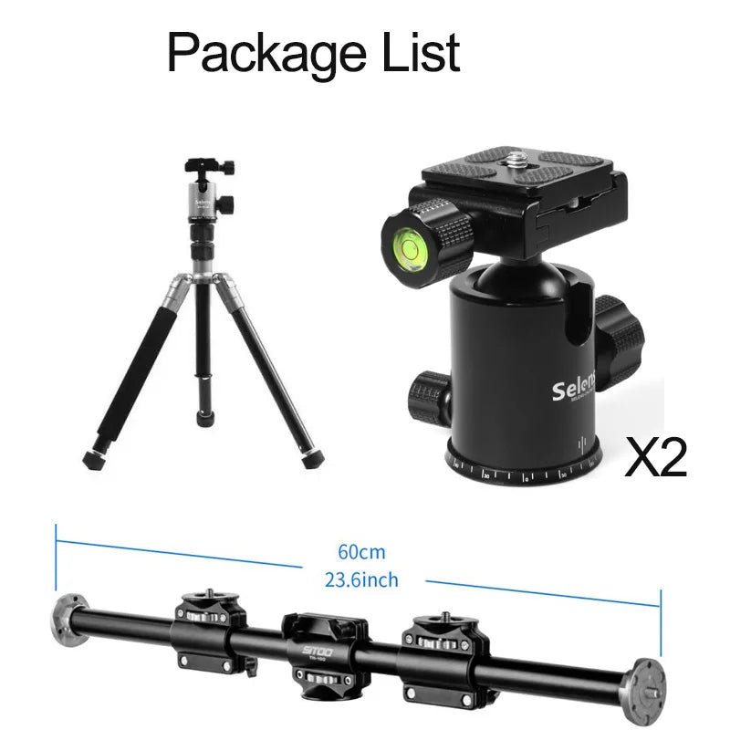 Selens Multi Angle Horizontal Tripod Extension Boom Arm Aluminum Alloy Photography Tripod Photo Studio Kits Photography Props