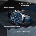 Sugess Watch 1963 Men Watches ST1901 Chronograph Luminous Mechanical Wristwatches Waterproof Crystal - Visuel 4 | SAMAG