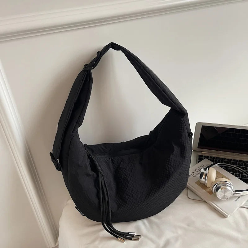 New Comfortable and Versatile Texture Hobo Bags Women Crossbody Bags Large Capacity Lightweight Casual Storage Bags Fashionable