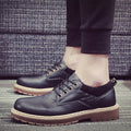 Fashion Retro Leather Men's Shoes New British Wind Retro Tooling Shoes Men Casual Shoes Platform Sneakers Men Zapatos De Hombre