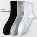 6 Pairs Plus Size EUR45-50 Men Socks Cotton Ankle Black | SAMAG