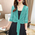 Women's Sparkling Lace - Up Cardigan Summer Sheer Cover Up - View 7 | SAMAG