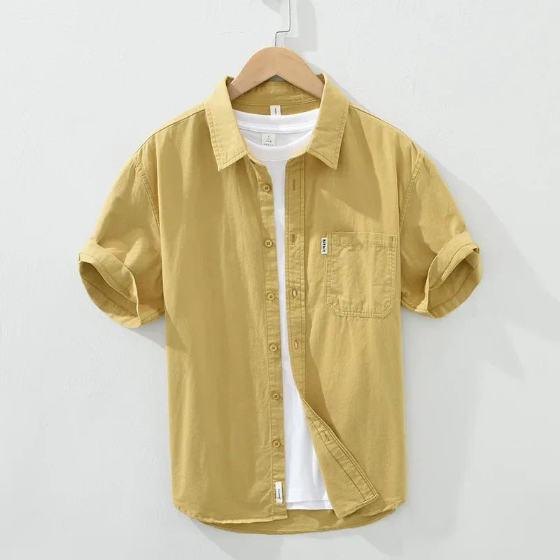 100% Cotton Solid Color Men's Summer Lightweight Short | SAMAG