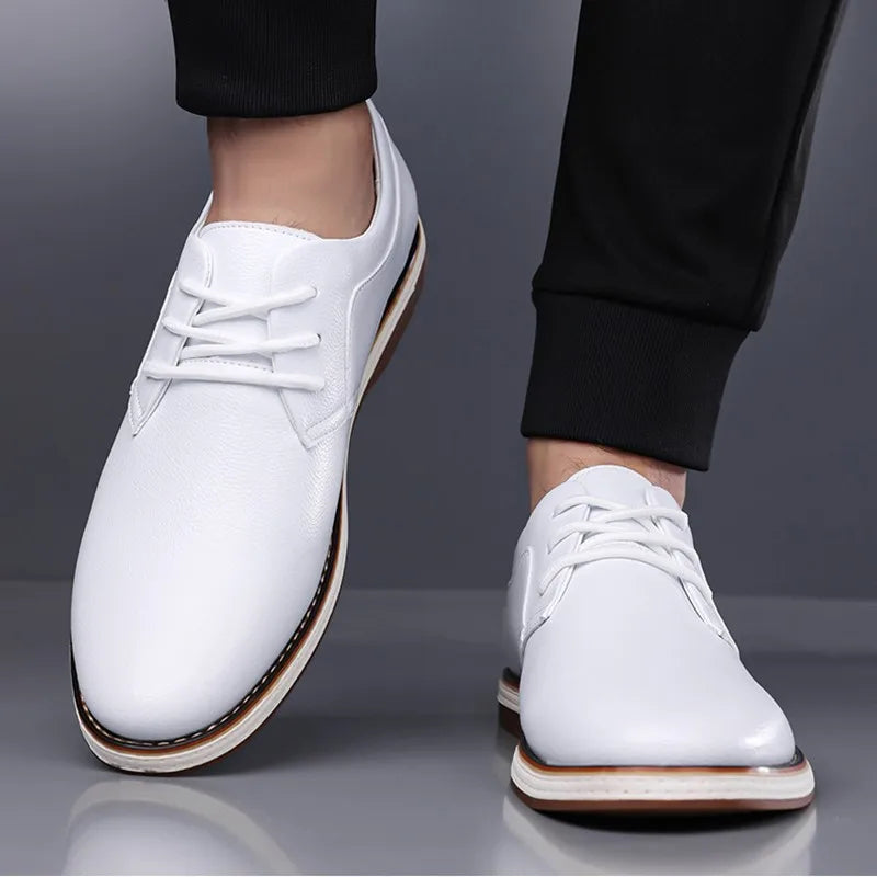 DIMANYU Men Casual Derby Shoes Lace‑Up Business Casual Men's Oxford Shoes Comfort Male Daily Walking Dress Footwear