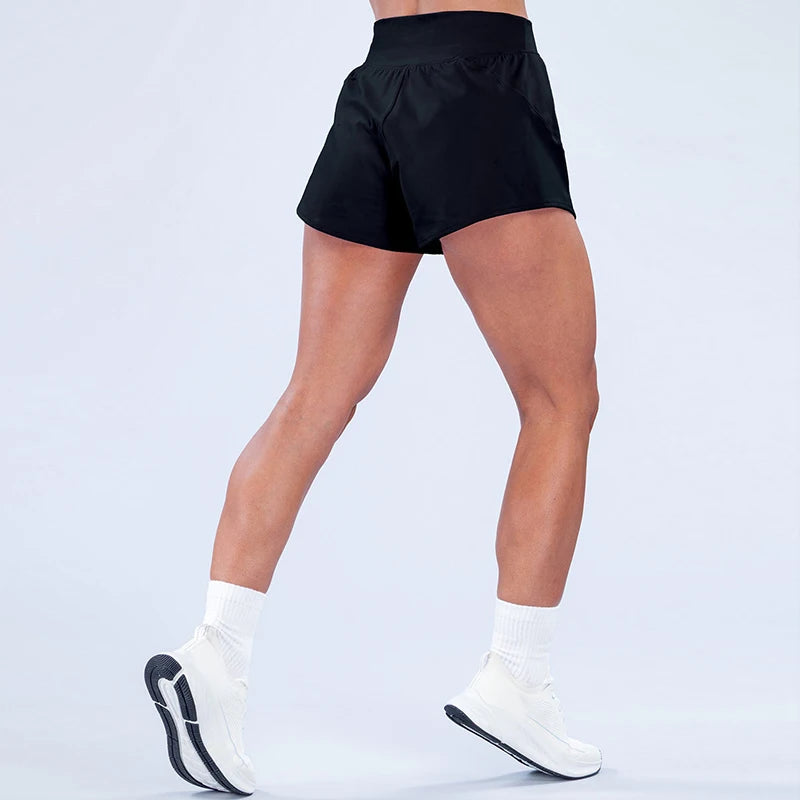 Origin Training Shorts Breathable Elastic Waist Yoga Shorts Woman Loose Cycling Sports Shorts Fitness Running Gym Shorts
