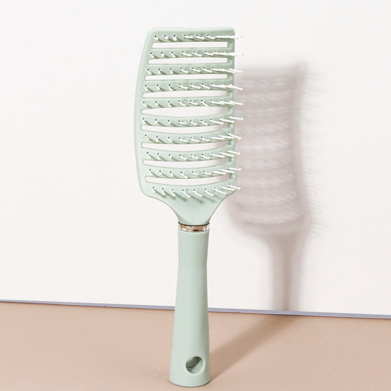 Curling brush - ergonomic handle, hollow design, durable rubber bristles, suitable for all types of hair