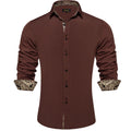 Men's Polyester Cotton Solid Black Shirts Long Sleeve | SAMAG