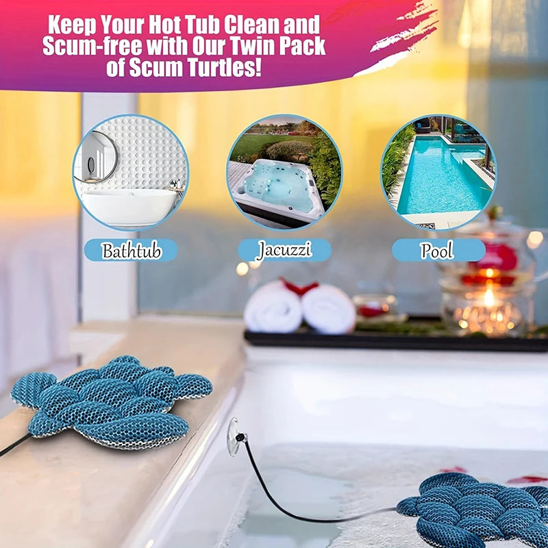 Hot Tub Scum Absorber - Reusable Spa Oil Absorbing Sponge Floating Scum Ball For Jacuzzi & Bathroom Cleaning