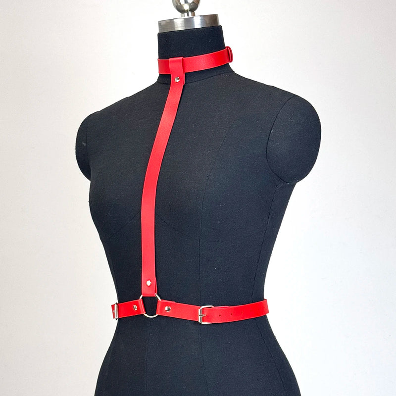 Women's Punk Leather Harness Belt Gothic Street Style Fashionable Suspender Corset Decoration Accessories