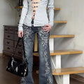 Jeans Women Y2k Pants Vintage Low Rise Bootcut Distressed Denim Trousers  Women  Design  Autumn Winter Fashion