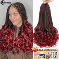 14” French Curls Braiding Hair Pre Braided Synthetic Box Braids Crochet Curl Ends French Curl Crochet Braids for Women And Kids