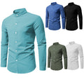Spring Men's Long Sleeve Stand Collar Solid Color Casual | SAMAG